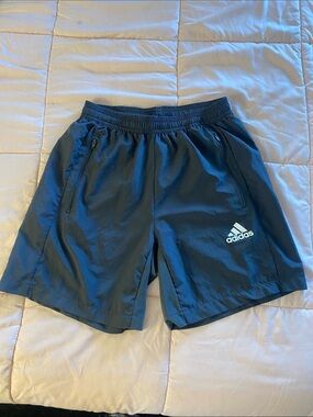 adidas Men's Navy Athletic Shorts with Logo